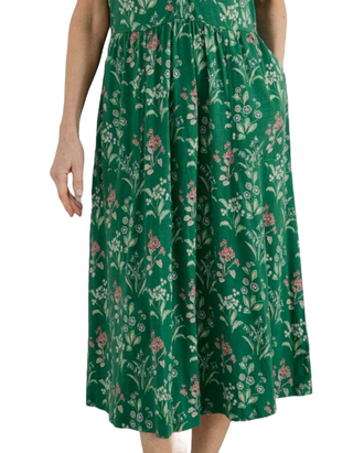 Women's Mainland Jersey Midi Dress in Windflower Copse
