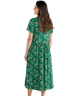 Women's Mainland Jersey Midi Dress in Windflower Copse