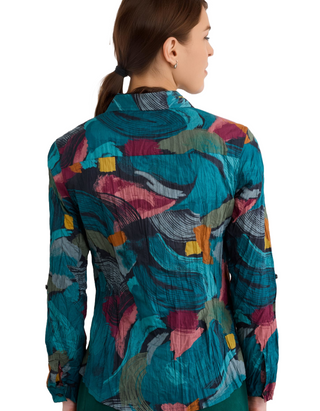 Women's Larissa Organic Cotton Shirt in Lelant Abstract Mix (Imperfect)