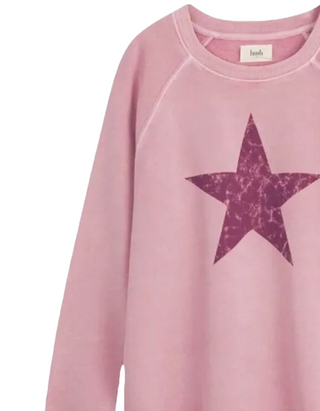 Women's Crackle Star Sweatshirt in Pink