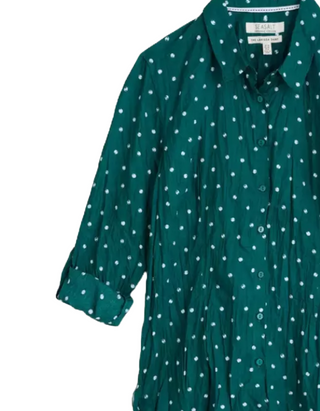 Women's Long Sleeve Cotton Summer Larissa Shirt in Little Sponge Spot (IMPERFECT)