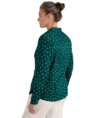 Women's Long Sleeve Cotton Summer Larissa Shirt in Little Sponge Spot (IMPERFECT)