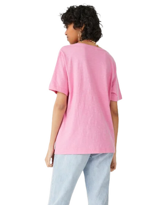 Women's Short Sleeve Ailbhe Striped T-Shirt in Bright Pink (IMPERFECT)