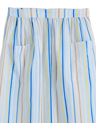 Women's Misty Day Checked Midi Skirt in Multi Sea Glass