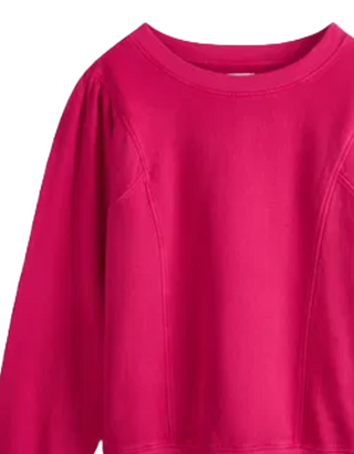 Women's Anastasia Puff Sleeve Sweatshirt in Pink