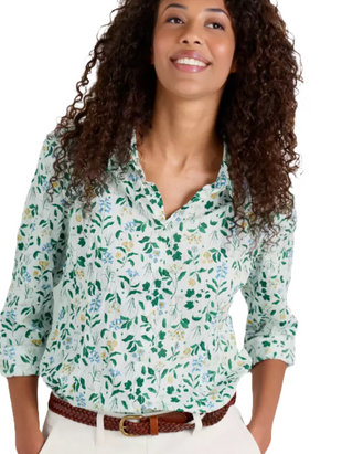 Women's Larissa Organic Cotton Shirt in Fresh Chalk (IMPERFECT)