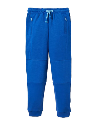 Mini Boden Boy's Full Length Warrior Knee Joggers in Brilliant Blue