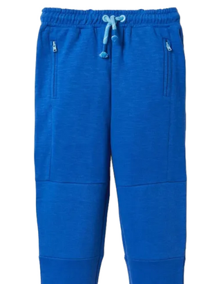 Mini Boden Boy's Full Length Warrior Knee Joggers in Brilliant Blue