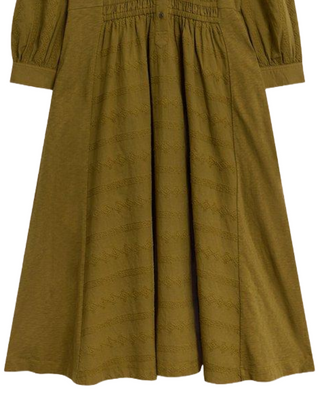 Women's Celeste Jersey Round Neck Dress in Khaki Green