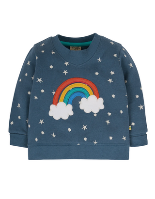 Frugi Girl's Easy On Jumper in Abisko Stars and Rainbow