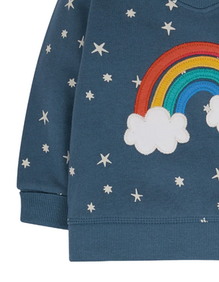 Frugi Girl's Easy On Jumper in Abisko Stars and Rainbow