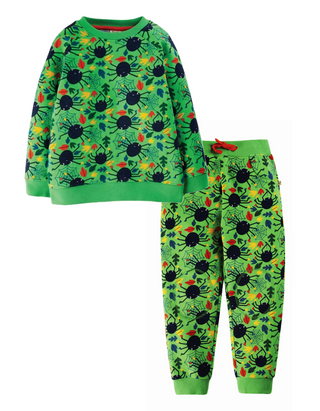 Frugi Kids Rex Spider Jumper & Green Spider Joggers