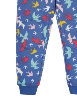 Frugi Kids Printed Snug Joggers in Rainbow Birds Flight