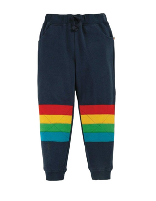 Frugi Boy's Kieran Kneepatch Jogger in Indigo Stripe