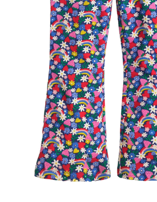 Mini Boden Printed Kick Flare Leggings in Multi Rainbow Floral