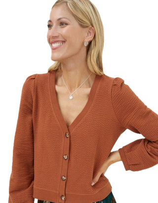 Women's Charlotte Cardigan in Chestnbrn