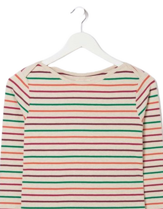 Women's Cotton Breton Top in Natural Multi