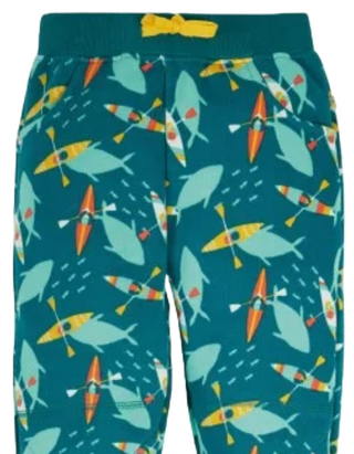 Frugi Kids Above and Below Canoe Paddle Joggers in Green