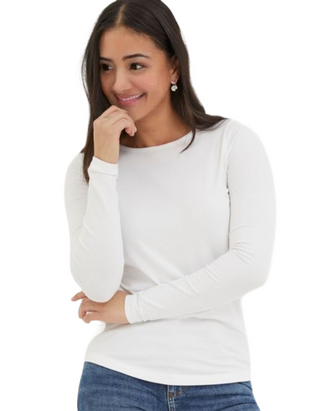 Women's Long Sleeve Bree T-Shirt in White