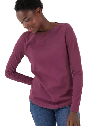 Women's Long Sleeve Bree T-Shirt in Plum