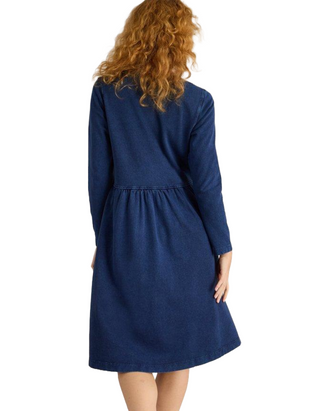 Women's Marsia Denim Jersey Dress in MID DENIM (IMPERFECT)