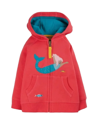 Frugi Girl's Long Sleeve Hayle Hoodie in Mermaid (Slightly Defect)