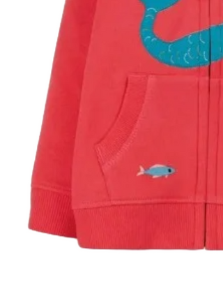 Frugi Girl's Long Sleeve Hayle Hoodie in Mermaid (Slightly Defect)