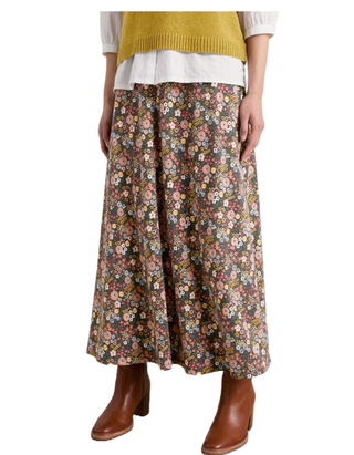 Women's Jersey Ankle-Length Skirt Multi Rose Companion Bord