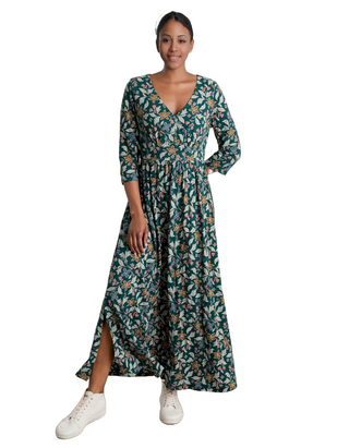 Women's Maggie Maxi Dress in Stitched Clematis Loc (IMPERFECT)