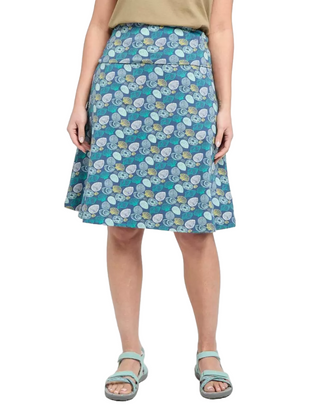 Women's Cotton Malmo Jersey Skirt in Blue Teal