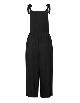 Women's Curve Culotte Dungarees in Black