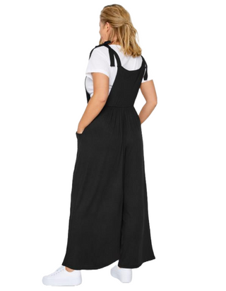 Women's Curve Culotte Dungarees in Black