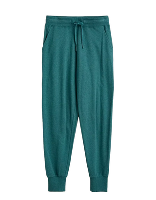 Women's Night Air Organic Cotton Cuffed Joggers in Teal Kingf