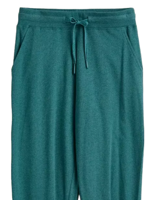 Women's Night Air Organic Cotton Cuffed Joggers in Teal Kingf