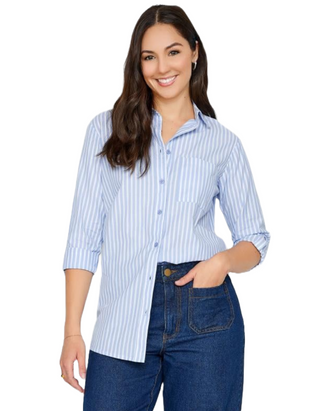 Women's Tall Stripe Shirt in Blue