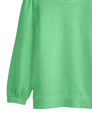 Women's Tiffany Long Sleeve Cotton Sweatshirt in Green