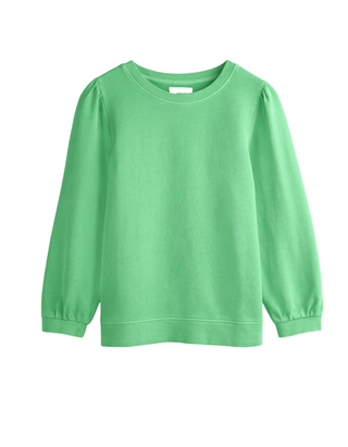 Women's Tiffany Long Sleeve Cotton Sweatshirt in Green