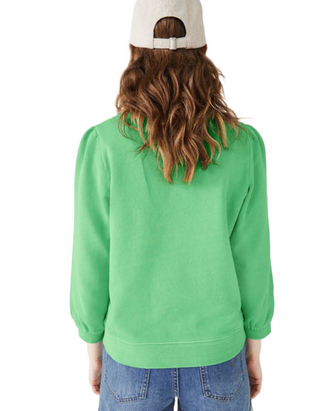 Women's Tiffany Long Sleeve Cotton Sweatshirt in Green