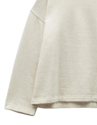 Women's Bobby Cotton Relaxed Sweatshirt in Oatmeal Melange