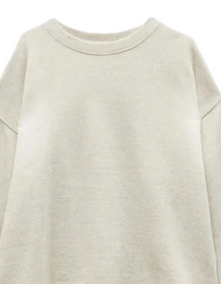 Women's Bobby Cotton Relaxed Sweatshirt in Oatmeal Melange