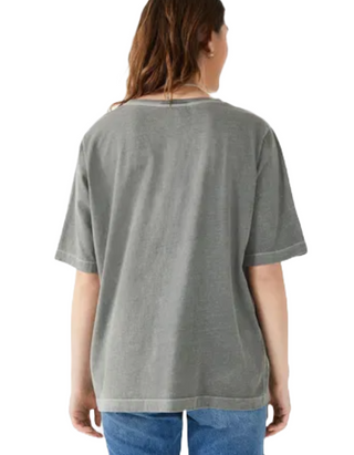 Women's Short Sleeve Rainbow Star Oversized T-Shirt in Grey (IMPERFECT)