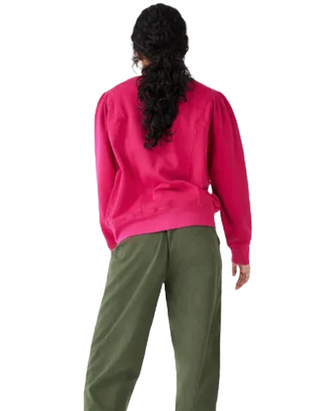 Women's Anastasia Puff Sleeve Sweatshirt in Pink