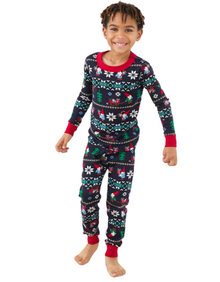 Kids Long John Pajama Set in Gnome Sweet Gnome