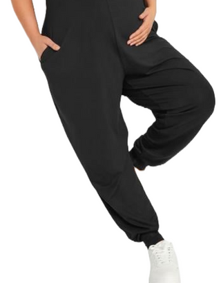 Women's BUMP IT UP MATERNITY Curve Oversized Jumpsuit in Black