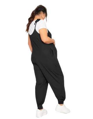 Women's BUMP IT UP MATERNITY Curve Oversized Jumpsuit in Black