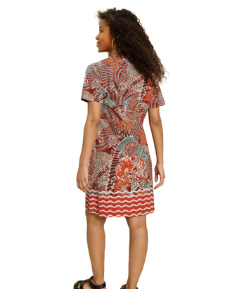 Women's Tammy Cotton Printed Jersey Dress in RED PRINT (IMPERFECT)