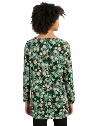 Women's Long Sleeve Artclub Tunic in Green Coast Thistl