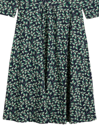 Women's April Jersey Dress in Sweet Leaves Maritime Stem