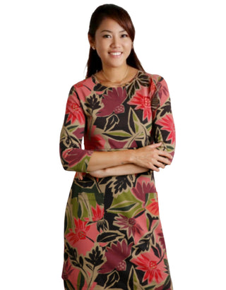 Women’s Starshine Organic Cotton Printed Jersey Dress in Pink