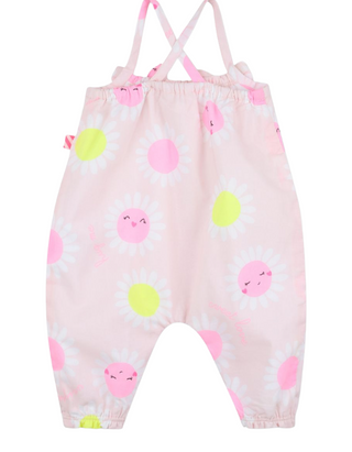 Billieblush Baby Floral Printed All-in-one Jumpsuit In Pink